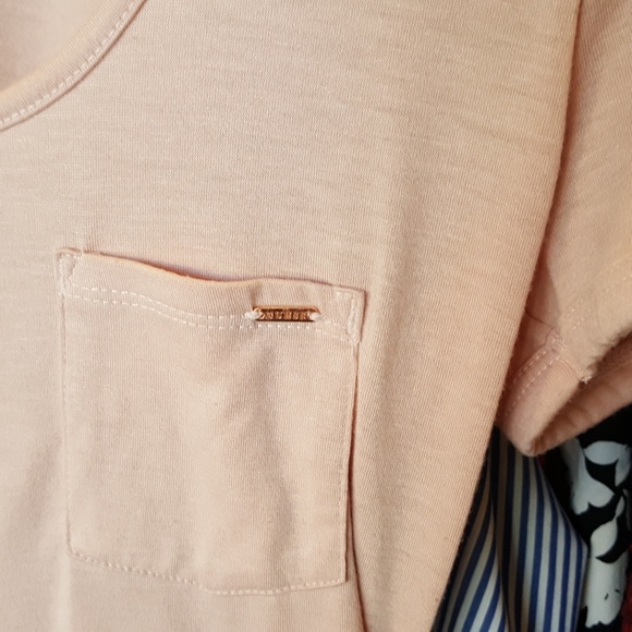 Guess Nico Cutout Tee | Size Small | Light Pink - Picture 2 of 6